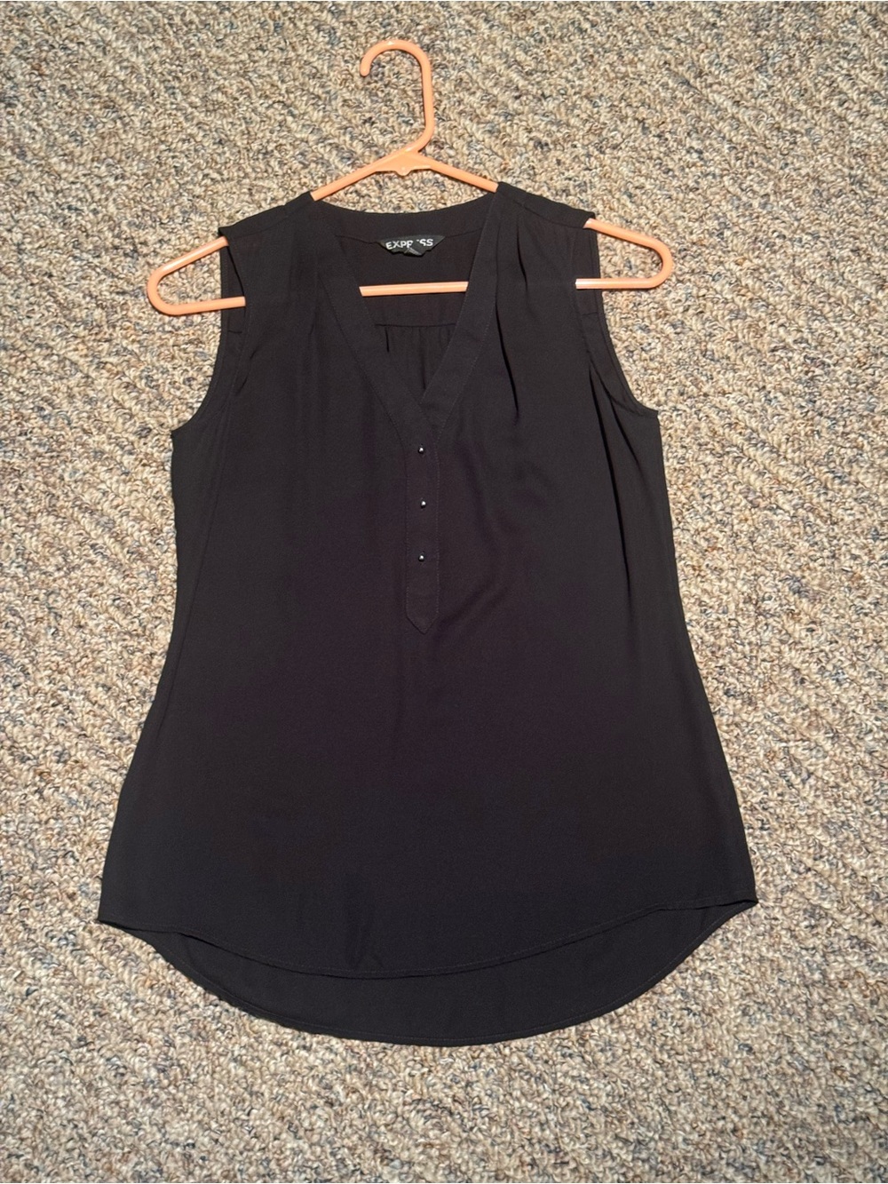Express Black Sleeveless V-Neck Blouse, size small